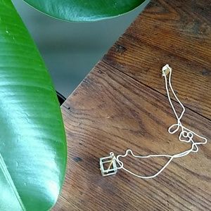 Sterling Silver Abstract Cube I'm a Voter" Necklac